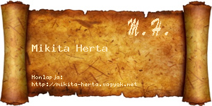 Mikita Herta névjegykártya